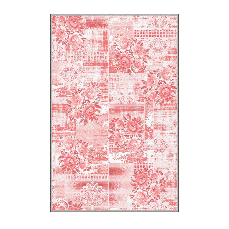 Stylish Hall Carpet 2.6 x 4.9 Feet, 100% Polyester with 8 mm Pile Height | Antibacterial, Non-Slip PVC Felt Dot Underside | Machine Washable, 3D Digital Printing | Perfect for Home Entryways & Living Spaces