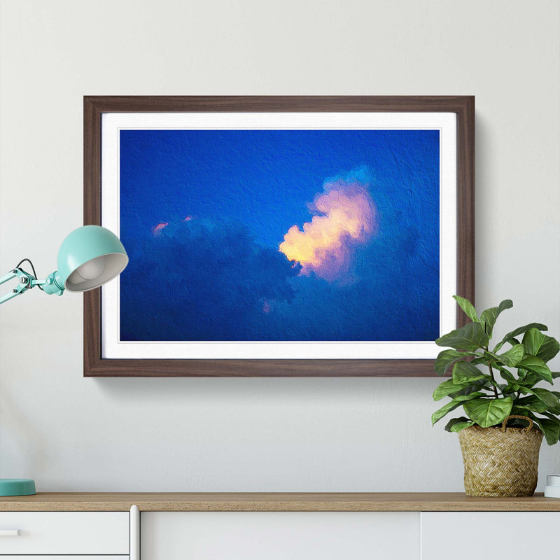 Light Upon the Clouds - Picture Frame Painting Print, 36cm H x 48cm W x 2cm D, Walnut Framed
