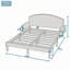 Lit plateforme en bois avec tête de lit tapissier et tablettes de rangement latérales-1668629549-1668629551