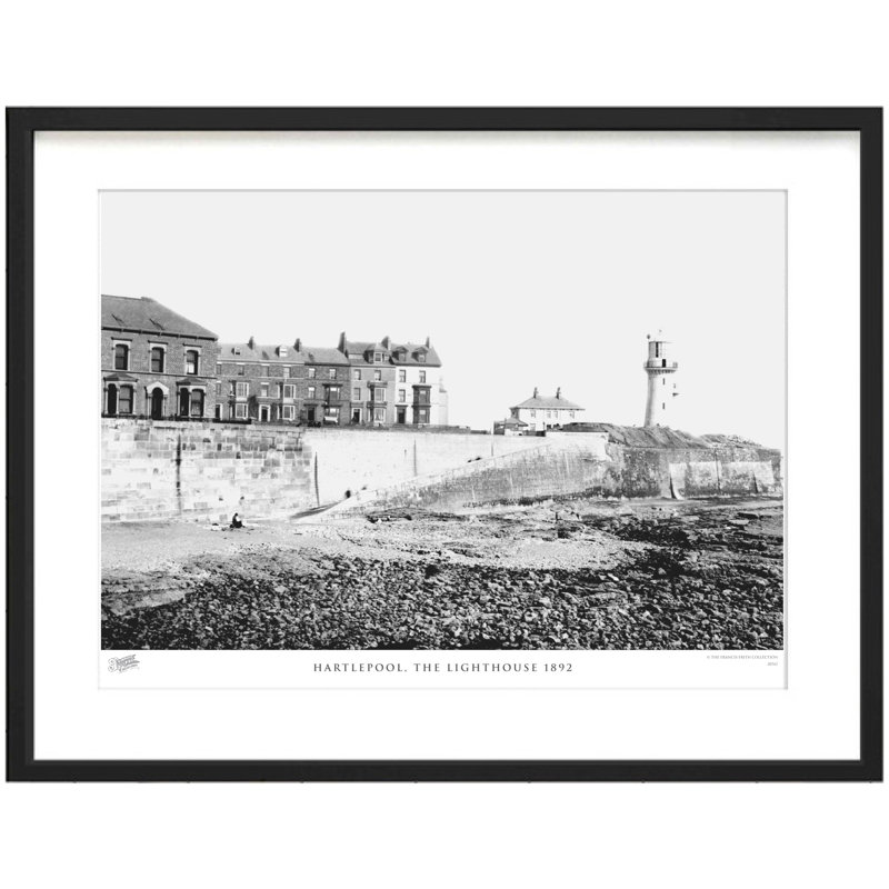Hartlepool, The Lighthouse 1892 - Single Picture Frame Print, 60cm H x 80cm W x 2.3cm D