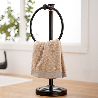  Freestanding Countertop Towel Stand With Single Ring