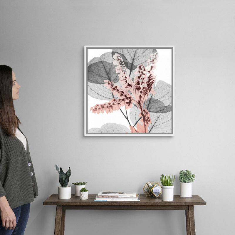 Reproduction d’art sur toile, "blush blush 1" par Albert Koetsier, Cadre blanc, H 26 po x l 26 po x P 1,75 po