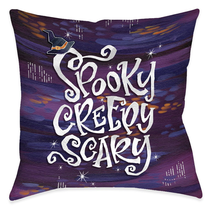  Housse et insert de coussin carré effrayant effrayant Spooky, Oui
