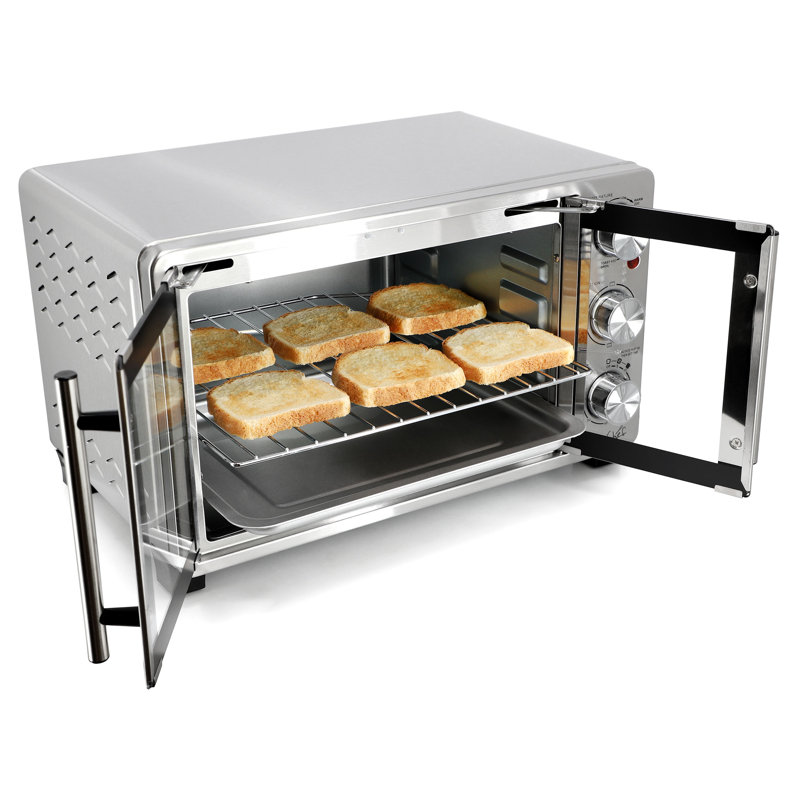 MegaChef 25 Litre French Door Multi-Function Electric Toaster Oven with Rotisserie Set