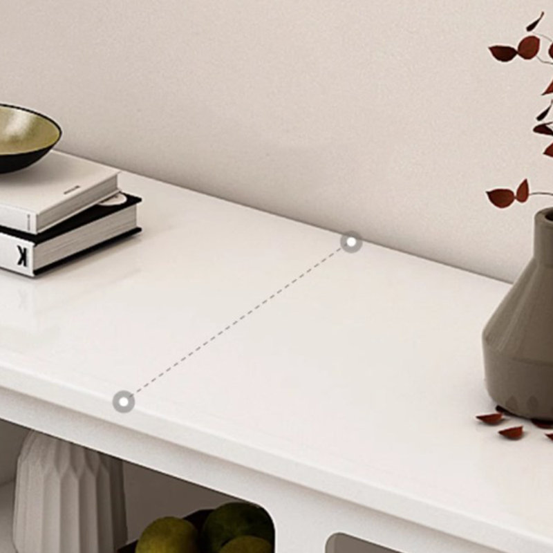 Meuble télé simple en bois massif de style crème moderne, 78.74"