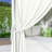 Outdoor Patio Sunbed With Curtains-1578365441
