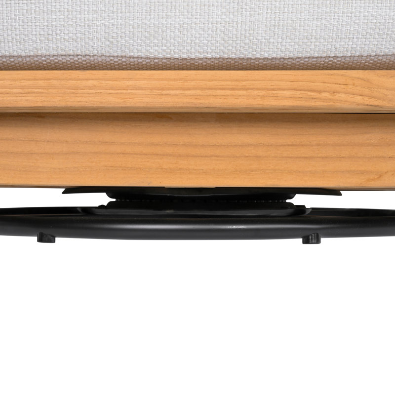 Chaise de patio pivotante en teck Nina