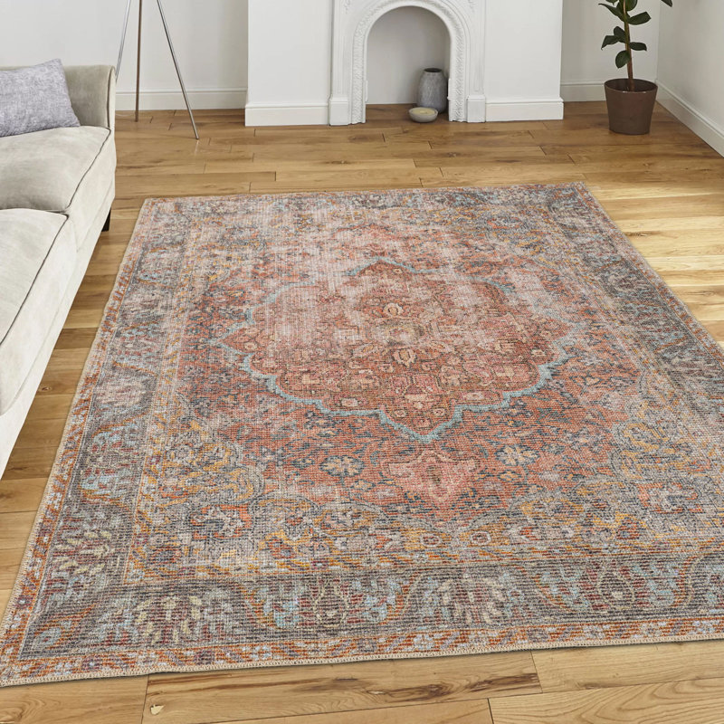 Tapis en coton Lauklyn, Rectangle 6 pi 3 po x 9 pi 6 po