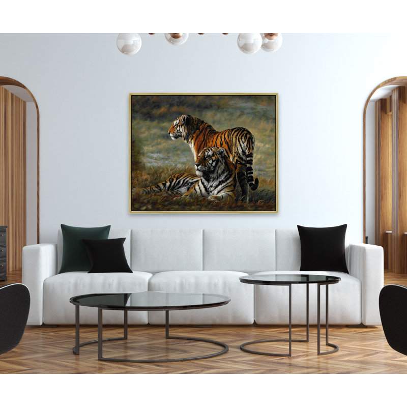 Peering Pair Painting, Gold