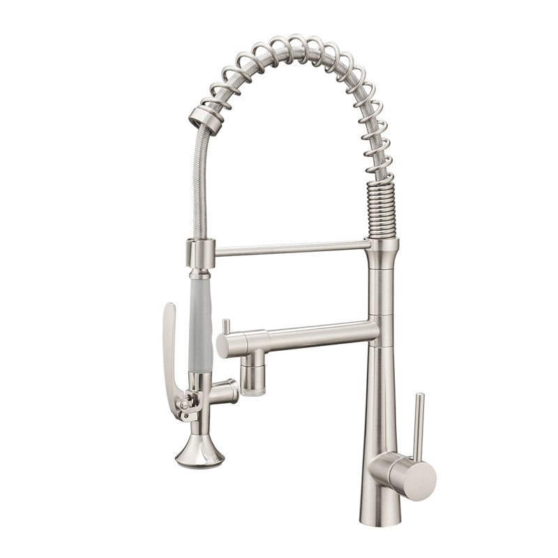 FLG Pull Down Kitchen Faucet, Brushed Nickel