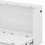 Armoire lit escamotable en bois massif avec station de charge USB et grand tiroir de rangement