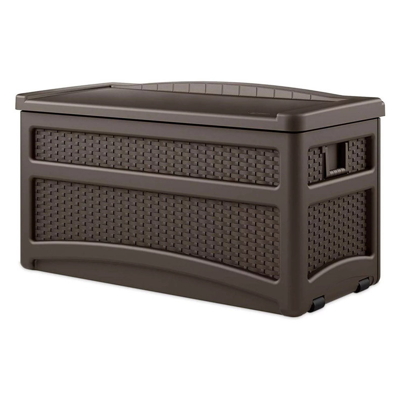 All-in Furniture 46'' W 73 Gallons Water Resistant Resin Deck Box in Brown