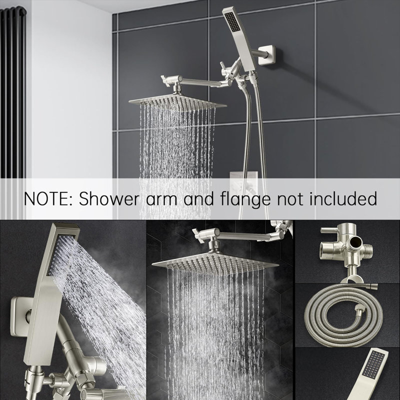 Luxurious Dual Shower Head Combination, Brushed Nickel