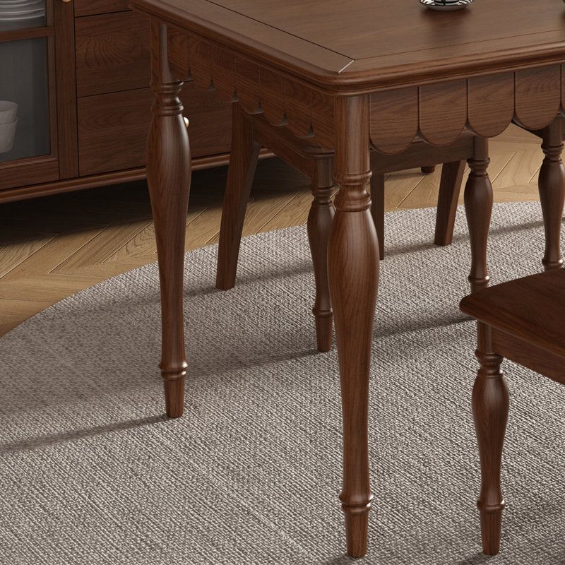 French Vintage Rectangular Dining Table Ash Solid Wood Dining Table