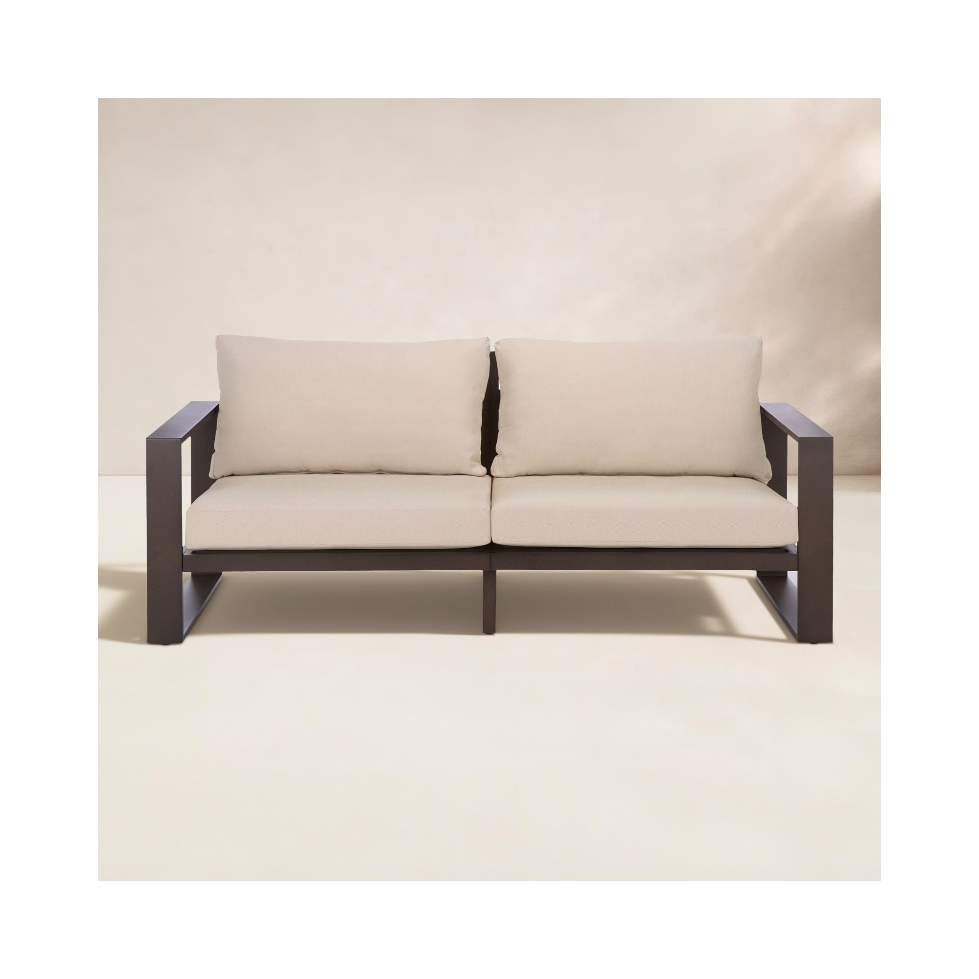 Dwyer Aluminum Outdoor Sofa, Brown