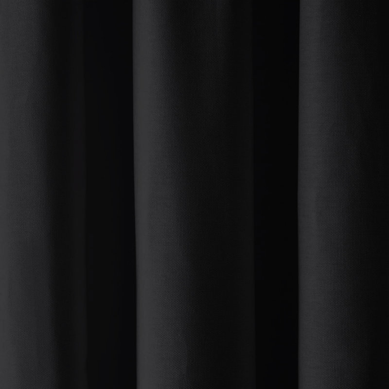 Crisfield Eyelet Blackout Thermal Curtains, 168cm Width X 213cm Height, Black