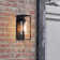 Ataman 14" Classic Outdoor Wall Sconce 1 Light in Cylinder Glass Shade and Rectangular Metal Frame