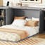 Lit escamotable avec tablettes, armoires et ports USB, cadre de lit escamotable-256840585-256840598