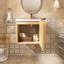 Meuble-lavabo mural simple 23,6 po avec plateau en résine-874205490
