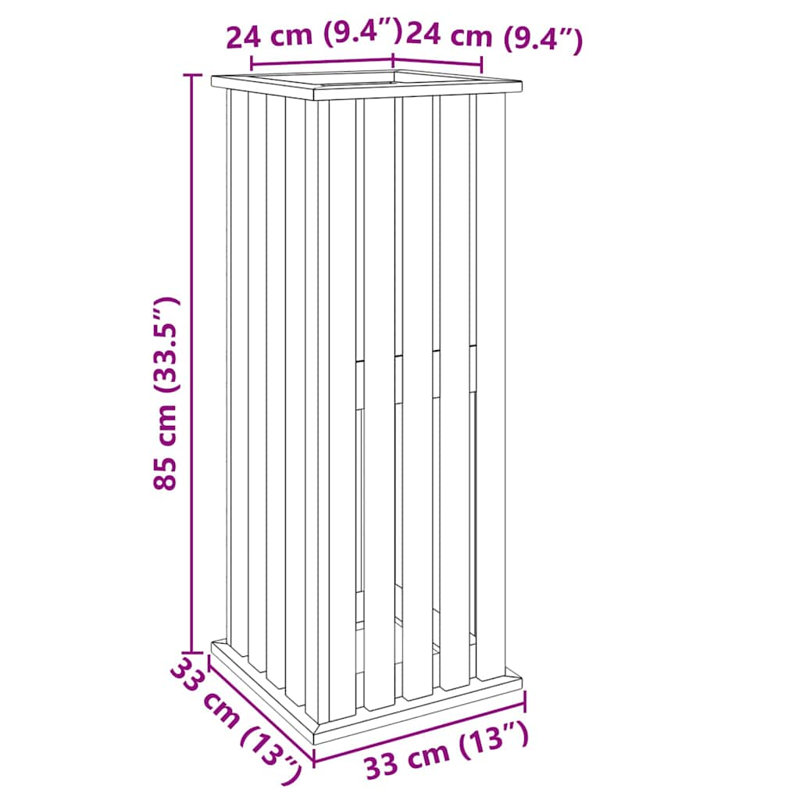 Planter Box, 85cm H x 33cm W x 33cm D