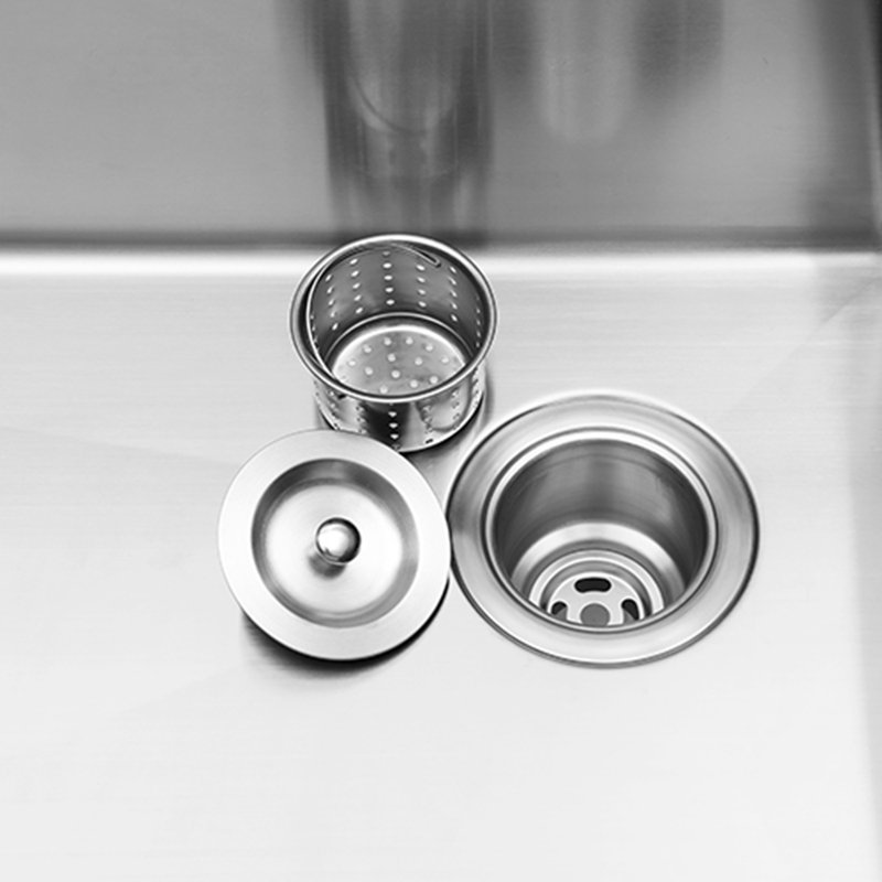 Évier de cuisine Sinber 33 po à double cuve encastrée, acier inoxydable T304 de calibre 16, fini satiné