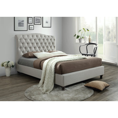 Lit plateforme tapissier Keifer