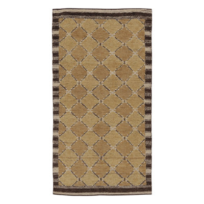 Scandinavian One-of-a-Kind 4'0X8'0 Hand Knotted Area Rug