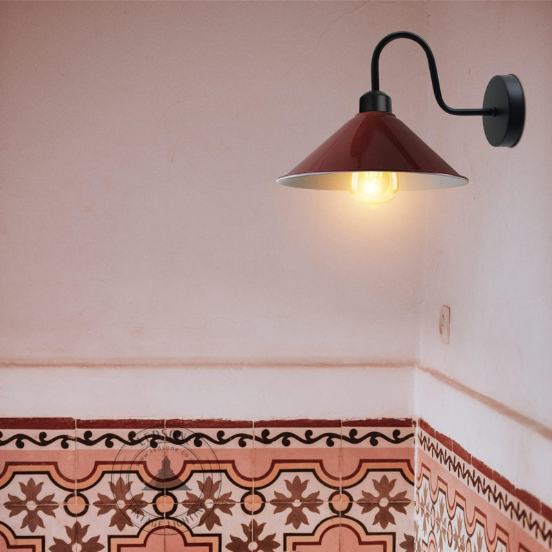 Armed Sconce, Burgandy