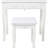 White Vanity Desk With Mirror, Cushioned Stool, 4 Drawers, Led , Spacious Storage, Comfortable Seating, Material, Stable Structure, Easy To Assemble Makeup Legs, Installation-515608268