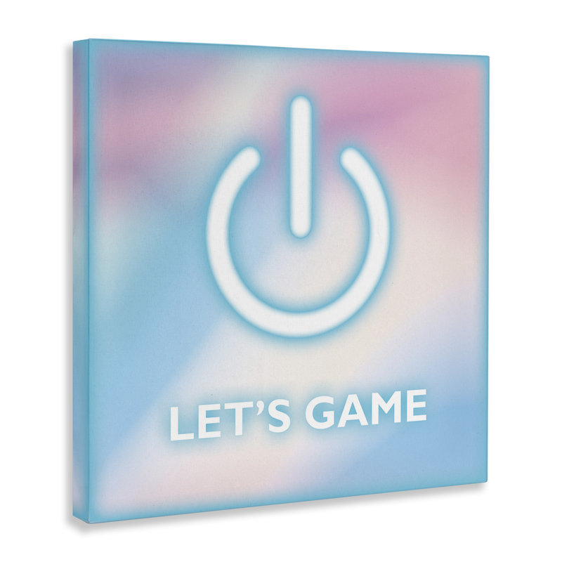 Toile pastel «Symbole du jeu», design par Yass Naffas Designs, H 17 po x l 17 po