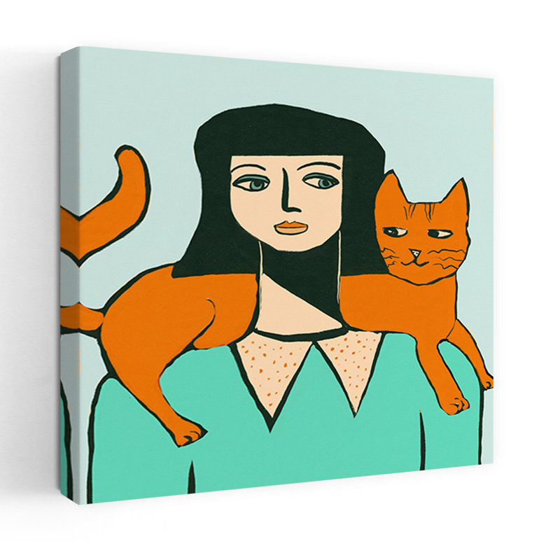 Art contemporain, art contemporain pour chat, H 18 po x l 18 po
