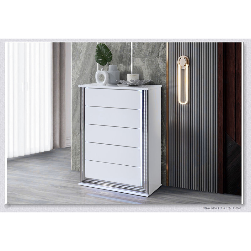 COFFRE LUN BLANC LUMINEUX AVEC ÉCLAIRAGE DEL, SOLUTIONS DE RANGEMENT MODERNE ET LUXUEUX POUR MAISONS CONTEMPORAINES
