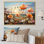«Peach Sunkissed Petals Wildflowers III», reproduction d'art sur toile