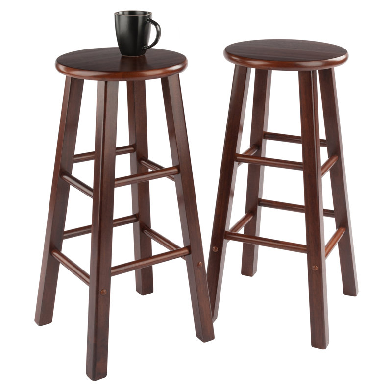 Tabouret de bar Azaya, Tabouret de bar (hauteur de siège de 29,1 po), Noyer, 2