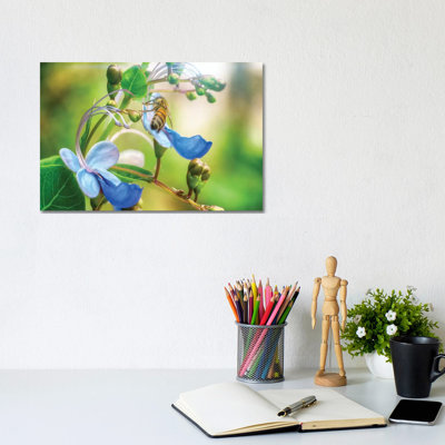 Bee Flower by Glauco Meneghelli - Wrapped Canvas Print