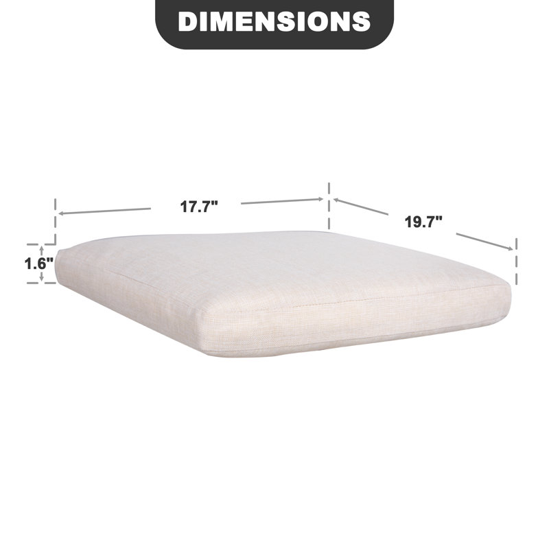 Coussin de siège d'intérieur / d'extérieur, Blanc crémeux