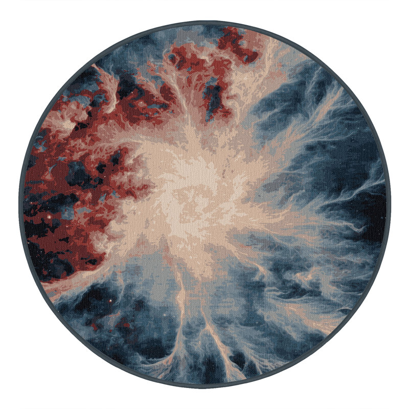 Machine Washable Space Gray Area Rug