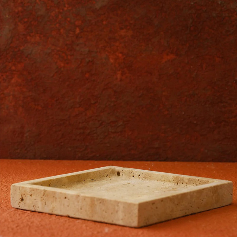Travertine Square Tray - Medium Size