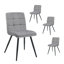 Chaise d'appoint rembourrée en velours Furst