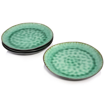 Ruffin 4 Piece Porcelain China Dinnerware Set, Service for 4