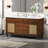 Brielle 60'' Wide Modern Farmhouse Bathroom Vanity With SMC Sink, Soft-Close Drawers, Rattan Doors, And Metal Knob Accents-125489948