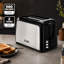 GEEPAS 2 Slice Bread Toaster with 7 Level Browning Control | Removable Crumb Tray, Defrost, Reheat & Cancel Function, Cord Storage | 2 Year Warranty, 750W-124279352