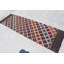Tapis de style kilim turc fait à la main dans un style bohémien avec motif de losanges colorés