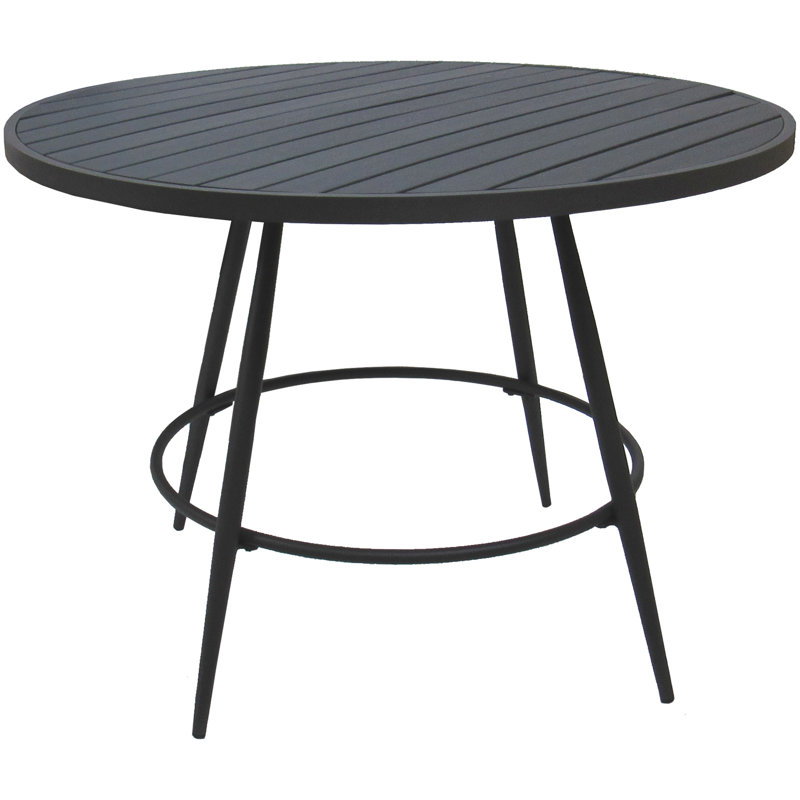 Ensemble repas pour 4 personnes Soter, Cadre gris / coussin noir