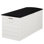 Boîte de rangement de jardin 75gal 280L noir et blanc - siège verrouillable, à roulettes, résine de polypropylène