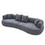 Canapé incurvé de style américain de 122 po à 4 places en mousse de nuage de 122 po, assise moelleuse moyenne, longueur de conception moderne, avec sièges très profonds et moelleux