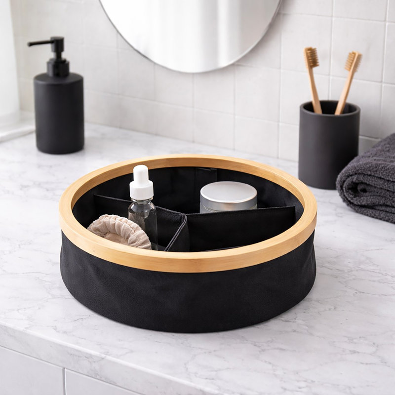 Evideco Decorative Basket, Black, 14
