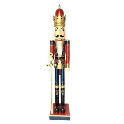 Santa's Workshop Coronation King Nutcracker In Gold;blue;red