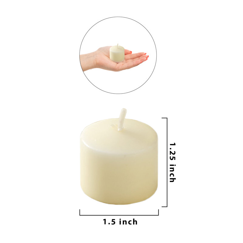 Bougie votive 10 heures Ebern Designs, Ivoire, 432