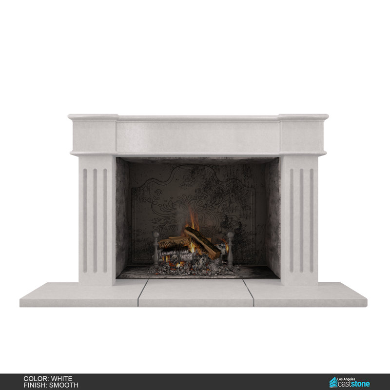 Great Hayk Fireplace Surround, Smooth White